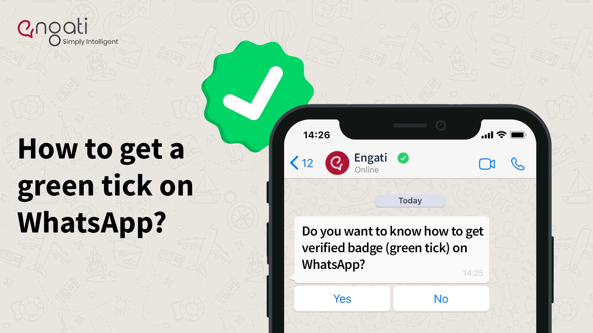How to get green tick on WhatsApp